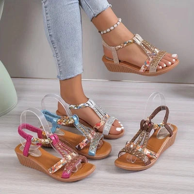 Olivette | Rhinestone Orthopedic Sandals