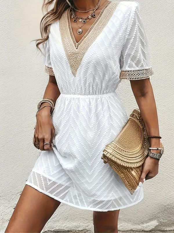 BRINLEY | Stylish V-Neck Boho Dress