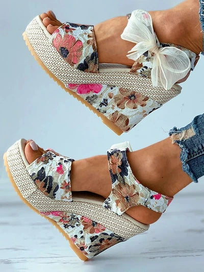 Jeanette | Orthopedic Sandals with Floral Bow