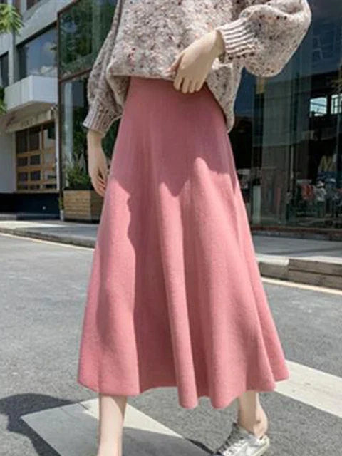 Jonalyn | Long A-line Knitted Skirt