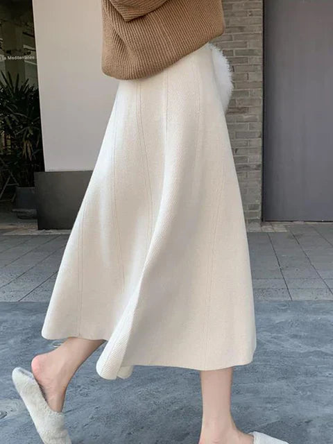 Jonalyn | Long A-line Knitted Skirt