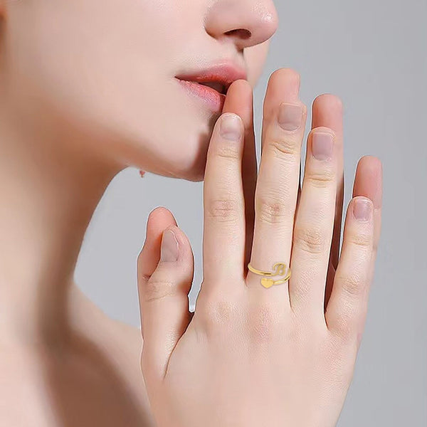 Evie – Initial Heart Ring – Personalized Jewelry for Every Occasion