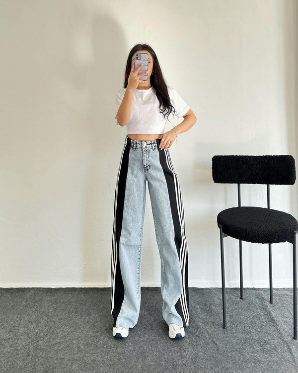 LENA | Unique Patchwork Jeans