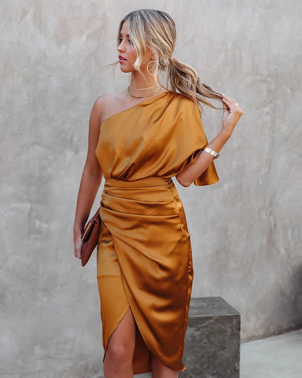 KATHY | Elegant One Shoulder Dress