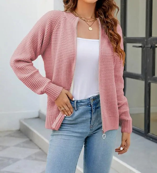 Women's Casual Zip Up Cardigan