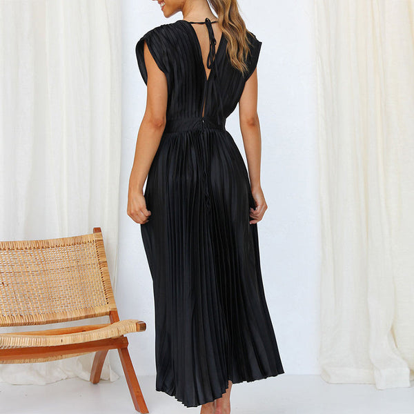 ROSIE | V-Neck Pleated Dress