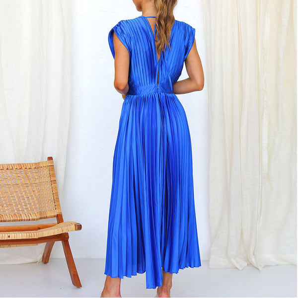 ROSIE | V-Neck Pleated Dress