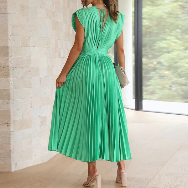 ROSIE | V-Neck Pleated Dress