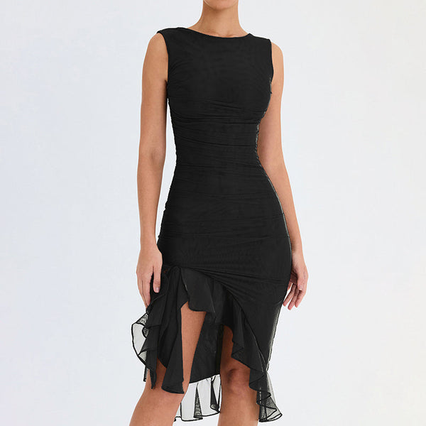 KIMBERLY | Ruffle Hem Cocktail Dress