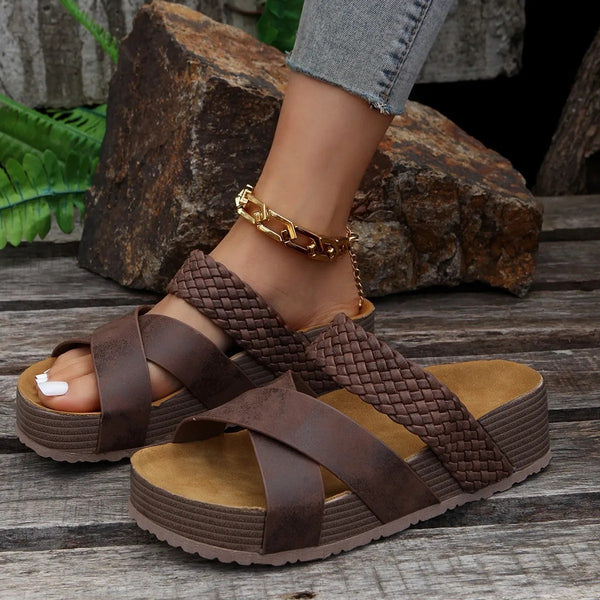 Ethel | Cross-strap Orthopedic Sandals