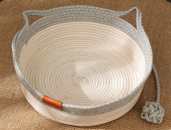 Handwoven Cotton Rope Bed for Cats