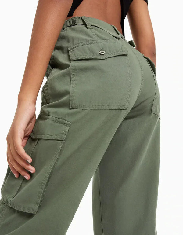 VEDA | Adjustable Waist Cargo Pants