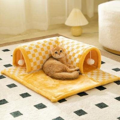 2-in-1 Cat Tunnel Bed