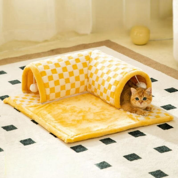 2-in-1 Cat Tunnel Bed