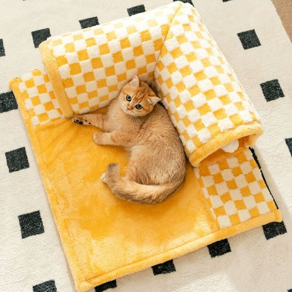 2-in-1 Cat Tunnel Bed