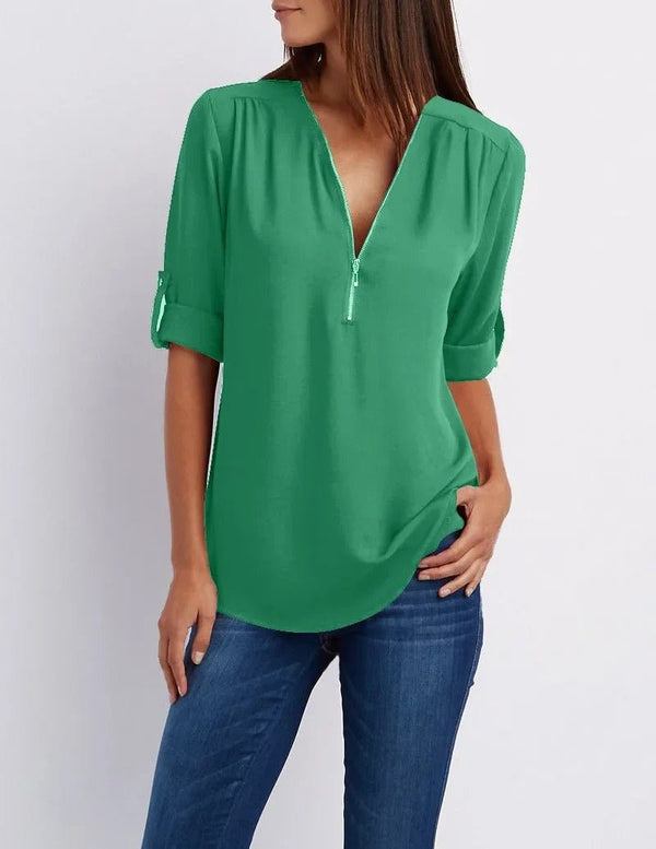 Alani | Elegant Zippered Tops