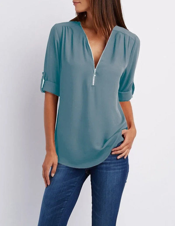 Alani | Elegant Zippered Tops