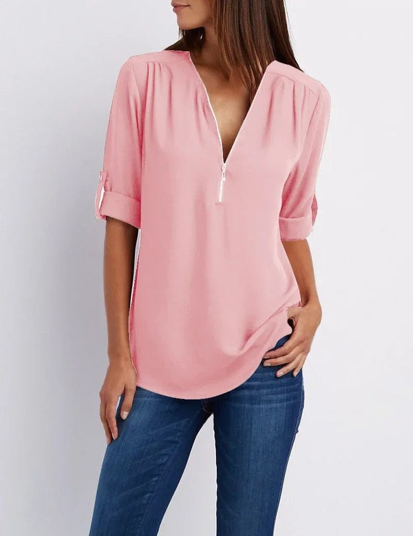 Alani | Elegant Zippered Tops