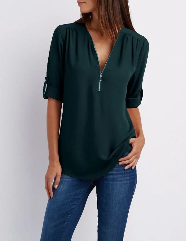 Alani | Elegant Zippered Tops