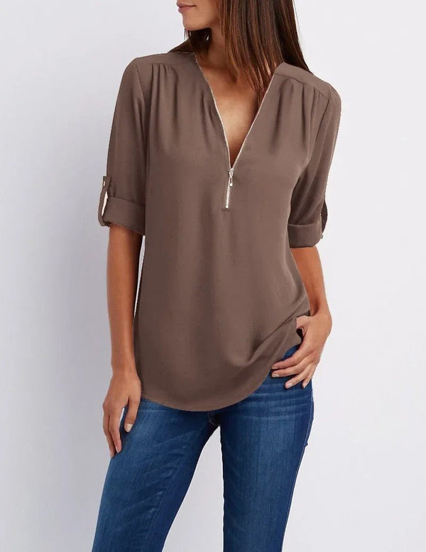 Alani | Elegant Zippered Tops