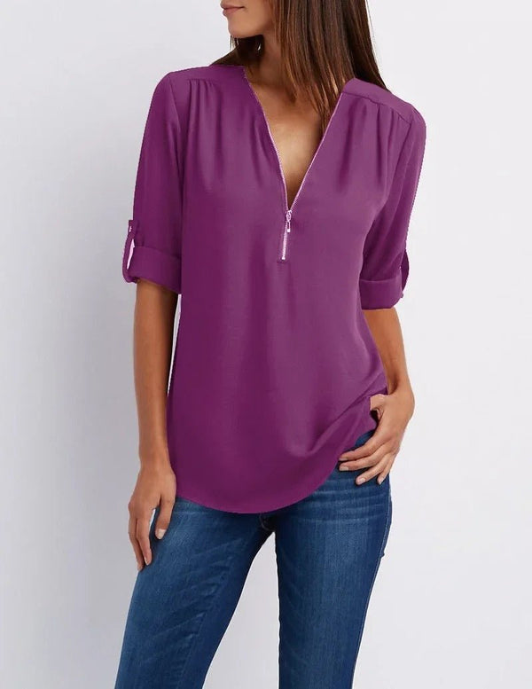 Alani | Elegant Zippered Tops