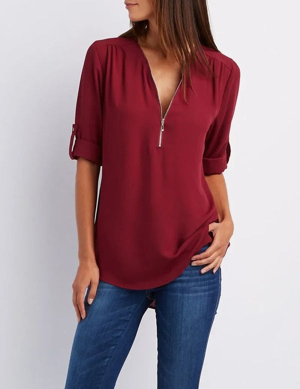 Alani | Elegant Zippered Tops