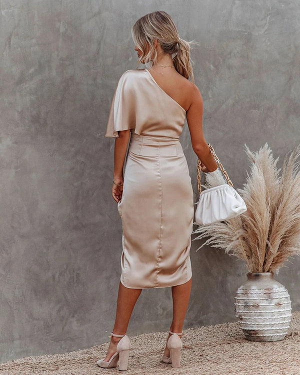 KATHY | Elegant One Shoulder Dress