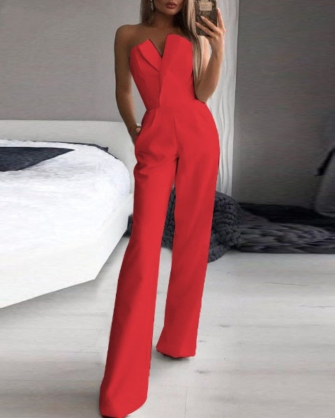 Chazzy | V-neck Elegant Jumpsuit