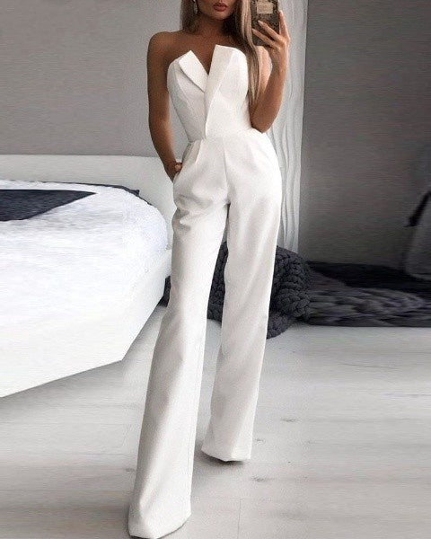 Chazzy | V-neck Elegant Jumpsuit