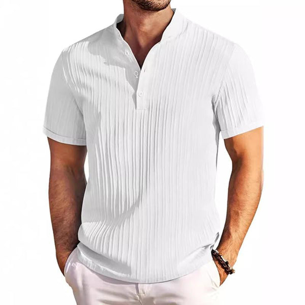 Kennedy | Men's Striped Textured Polo Shirt