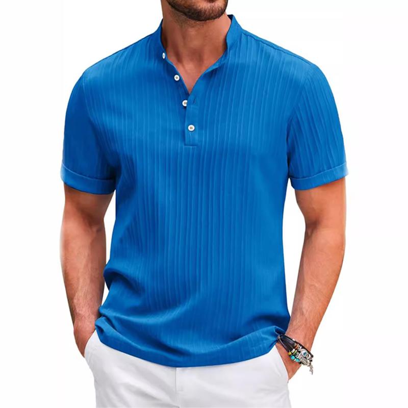 Kennedy | Men's Striped Textured Polo Shirt