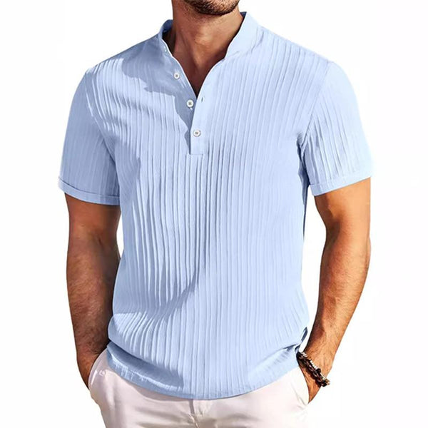 Kennedy | Men's Striped Textured Polo Shirt