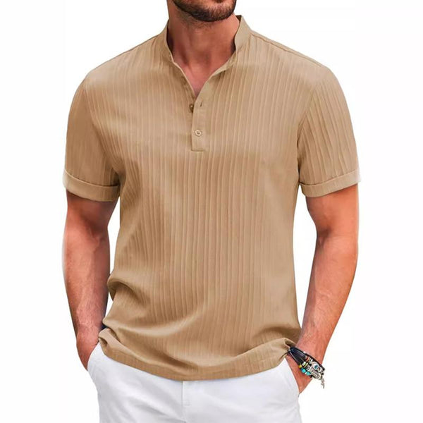 Kennedy | Men's Striped Textured Polo Shirt