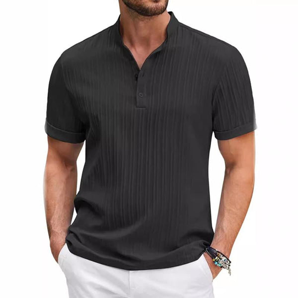 Kennedy | Men's Striped Textured Polo Shirt