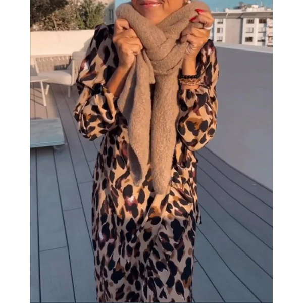 DREA | Leopard Print Maxi Dress