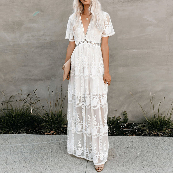 JASMINE | V-Neck Maxi Dress