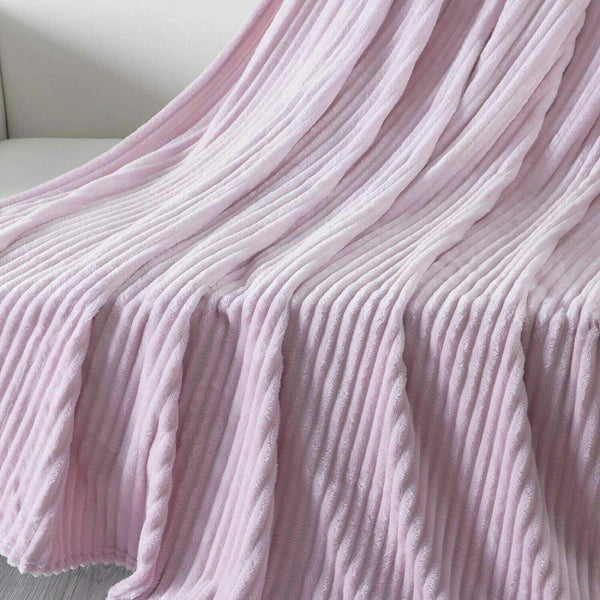 Ribbed Comfort Throw Blanket - Cozy Warmth & Stylish Design for Year-Round Comfort